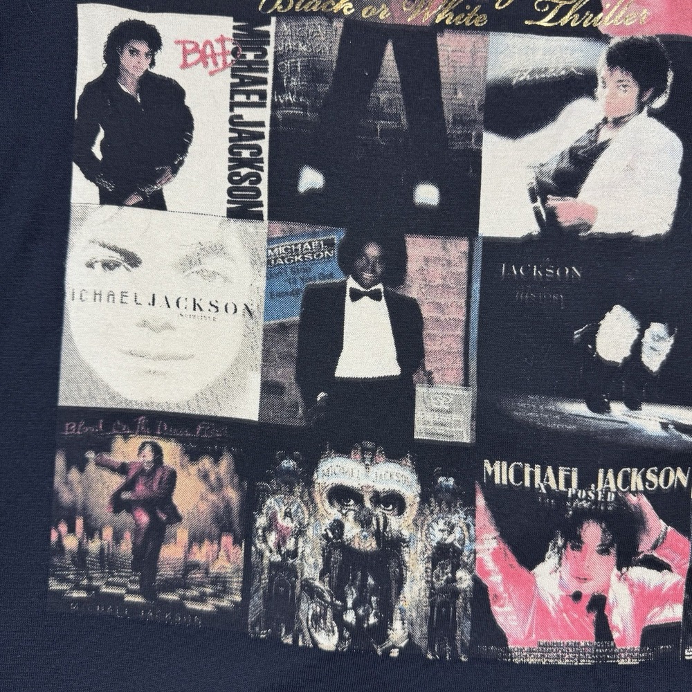 Michael Jackson TShirt 2XL Black Memorial King Of Pop 1958-2009 Double Sided Y2K - Picture 5 of 11